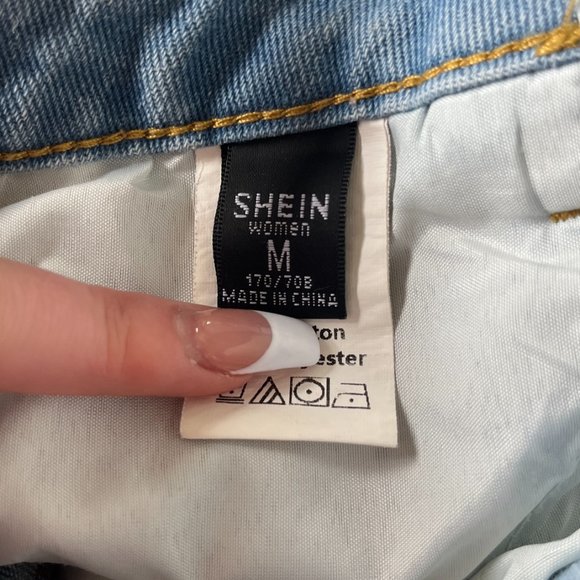 Medium Light Wash Wide Leg Jeans - Picture 4 of 4